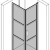 Duschecke Hietakari Bläk 760 Tokyo – 3D-Zeichnung