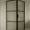 Duschecke Hietakari Bläk 760 Tokyo, schwarzer Rahmen, satiniertes Glas