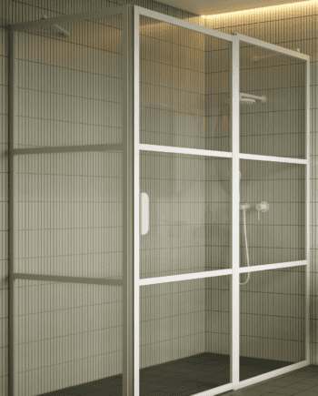 Duschecke Hietakari Bläk 761 Tokyo, Festwand + Drehtür mit Festteil