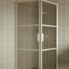 Duschecke Hietakari Bläk 762 Tokyo, weisser Rahmen, Bronzeglas