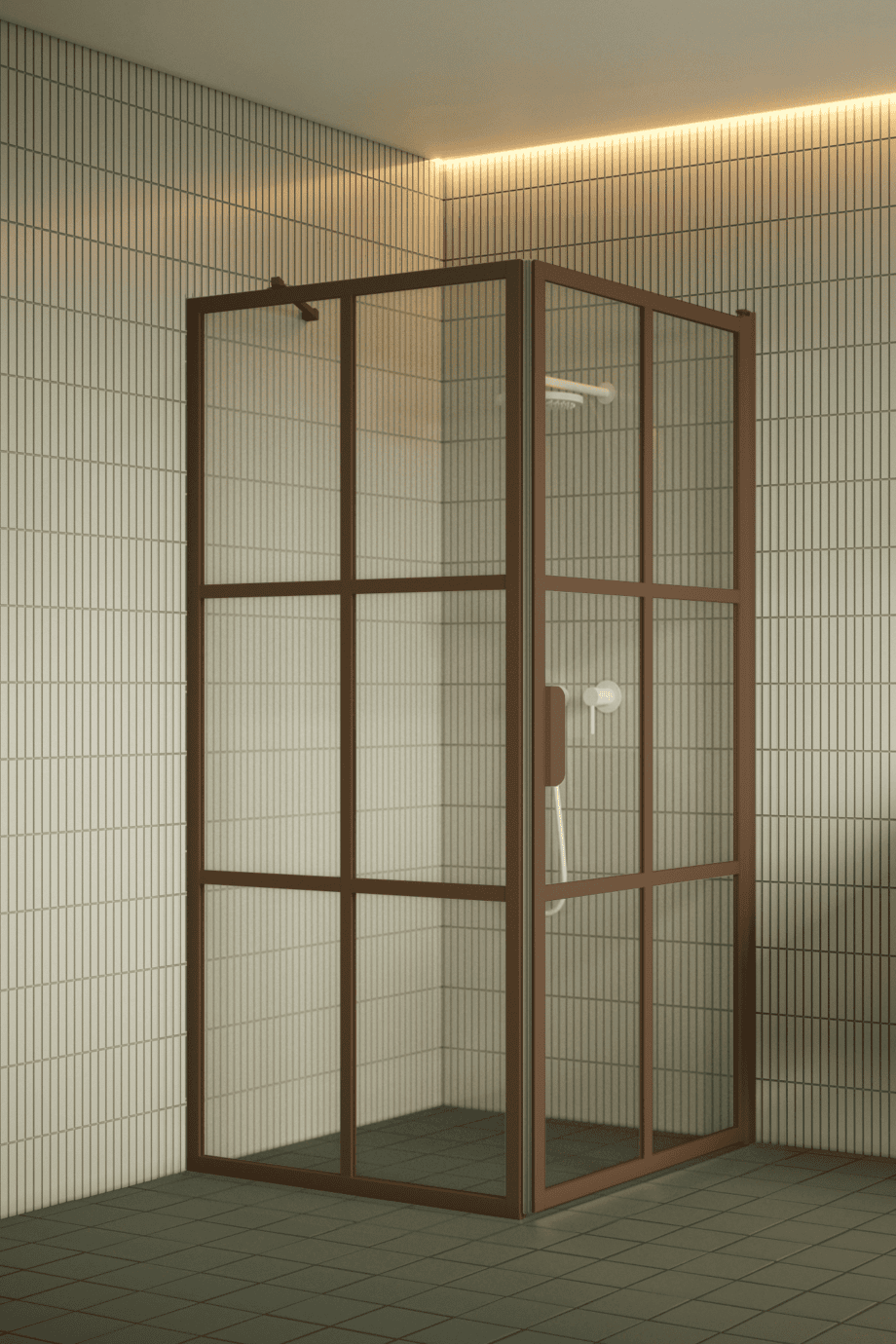 Duschecke Hietakari Bläk 765 Paris, Festwand + Drehtür – 6
