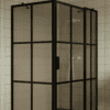 Duschecke Hietakari Bläk 766 Paris, schwarzer Rahmen, Bronzeglas