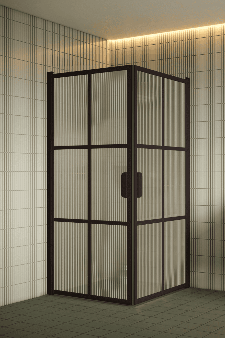 Duschecke Hietakari Bläk 767 Paris, Rahmen Cocoa, Riffelglas (Reeded) Duschecke Hietakari Bläk 767 Paris, Rahmen Cocoa, Riffelglas (Reeded)
