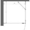 Duschecke Hietakari Forma 368, Festwand + Drehtür – Ansicht 2 Duschecke Hietakari Forma 368, Festwand + Drehtür – 2