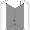 Duschecke Hietakari Forma 368, Festwand + Drehtür – Ansicht 3 Duschecke Hietakari Forma 368, Festwand + Drehtür – 3