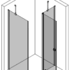 Duschecke Hietakari Forma 370 – 3D-Zeichnung 2 Duschecke Hietakari Forma 370 – 3D-Zeichnung 2