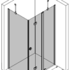 Duschecke Hietakari Forma 371, Festwand + Falttür mit Festteil – Ansicht 3 Duschecke Hietakari Forma 371, Festwand + Falttür mit Festteil – 3
