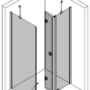 Duschecke Hietakari Forma 371, Festwand + Falttür mit Festteil – Ansicht 4 Duschecke Hietakari Forma 371, Festwand + Falttür mit Festteil – 4