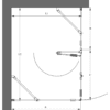 Duschecke Hietakari Forma 371, Festwand + Falttür mit Festteil – Ansicht 2 Duschecke Hietakari Forma 371, Festwand + Falttür mit Festteil – 2