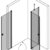 Duschecke Hietakari Forma 374 – 3D-Zeichnung 2 Duschecke Hietakari Forma 374 – 3D-Zeichnung 2