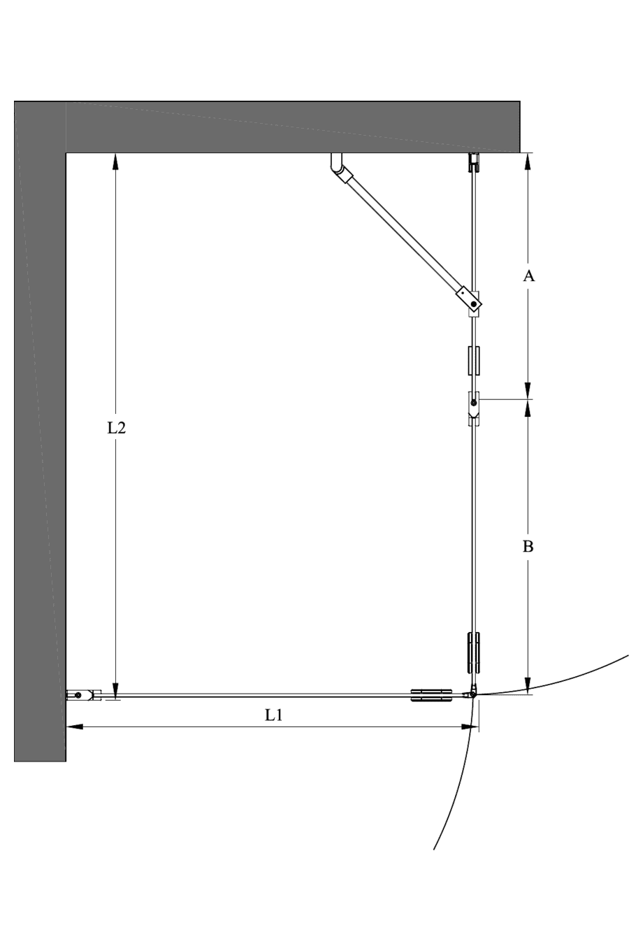 Duschecke Hietakari Forma 374, Drehtür + Drehtür mit Festteil – 2