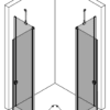 Duschecke Hietakari Forma 379 – 3D-Zeichnung 2 Duschecke Hietakari Forma 379 – 3D-Zeichnung 2