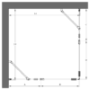 Duschecke Hietakari Forma 379 – Masszeichnung Duschecke Hietakari Forma 379 – Masszeichnung