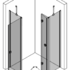 Duschecke Hietakari Forma 380, Drehtür mit Festteil + Falttür mit Festteil – 4