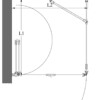 Duschecke Hietakari Infinia 252, Festwand + Falttür – Ansicht 2 Duschecke Hietakari Infinia 252, Festwand + Falttür – 2