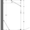 Duschecke Hietakari Infinia 253, Festwand + Drehtür mit Festteil – Ansicht 2 Duschecke Hietakari Infinia 253, Festwand + Drehtür mit Festteil – 2