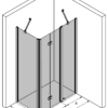Duschecke Hietakari Infinia 254, Festwand + Falttür mit Festteil – Ansicht 3 Duschecke Hietakari Infinia 254, Festwand + Falttür mit Festteil – 3