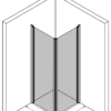 Duschecke Hietakari Infinia 255, Drehtür + Drehtür – Ansicht 3 Duschecke Hietakari Infinia 255, Drehtür + Drehtür – 3