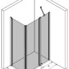 Duschecke Hietakari Infinia 257, Drehtür + Drehtür mit Festteil – Ansicht 3 Duschecke Hietakari Infinia 257, Drehtür + Drehtür mit Festteil – 3