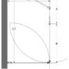 Duschecke Hietakari Infinia 257 – Masszeichnung Duschecke Hietakari Infinia 257 – Masszeichnung