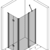 Duschecke Hietakari Infinia 260 – 3D-Zeichnung Duschecke Hietakari Infinia 260 – 3D-Zeichnung