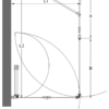 Duschecke Hietakari Infinia 260 – Masszeichnung Duschecke Hietakari Infinia 260 – Masszeichnung