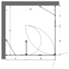 Duschecke Hietakari Infinia 263 – Masszeichnung Duschecke Hietakari Infinia 263 – Masszeichnung