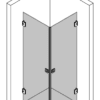 Duschecke Hietakari Vetro 543 – 3D-Zeichnung