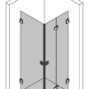 Duschecke Hietakari Vetro 544 – 3D-Zeichnung