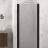 Dusch-Drehtür mit Wandmagnet Hietakari Infinia 233, schwarzer Rahmen, Chinchilla Ornamentglas Dusch-Drehtür mit Wandmagnet Hietakari Infinia 233, schwarzer Rahmen, Chinchilla Ornamentglas