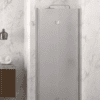 Dusch-Falttür mit Wandmagnet Hietakari Infinia 234, Aluminiumrahmen, Chinchilla Ornamentglas