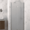 Dusch-Falttür mit Wandmagnet Hietakari Infinia 234, Aluminiumrahmen, satiniertes Glas