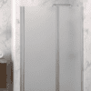 Dusch-Drehtür mit Festteil und Wandmagnet Hietakari Infinia 235, Aluminiumrahmen, satiniertes Glas