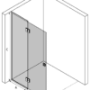 Gerahmte Duschwand mit Festteil Hietakari Vetro 517 – 3D-Zeichnung Gerahmte Duschwand mit Festteil Hietakari Vetro 517 – 3D-Zeichnung
