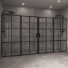 Duschabtrennung für Nische Hietakari Bläk 754 Paris, Rahmen Cocoa, Grauglas