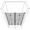 Duschabtrennung für Nische Hietakari Infinia 245, Falttür + Falttür – Ansicht 3 Duschabtrennung für Nische Hietakari Infinia 245, Falttür + Falttür – 3