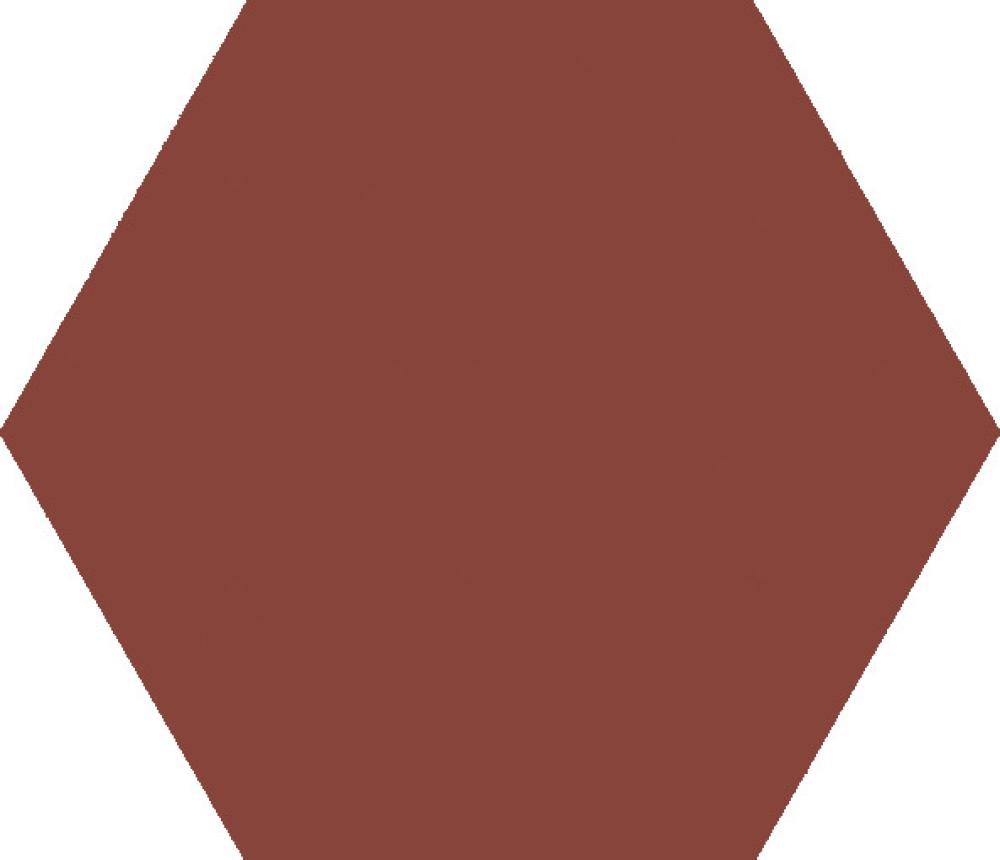 Sechseckige Bodenfliese aus Feinsteinzeug Dune Exa Garnet, 15x17 cm, 8 mm, Granatrot, R10