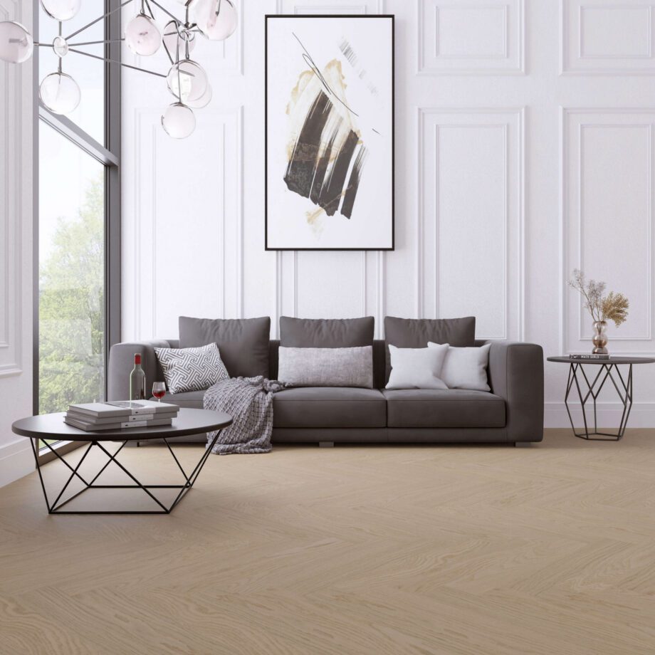 Fischgrätparkett Eiche Esta Nova Eco Elite Dazy extramatt lackiert – Nahaufnahme Fischgrätparkett Eiche Esta Nova Eco Elite Dazy extramatt lackiert – 3