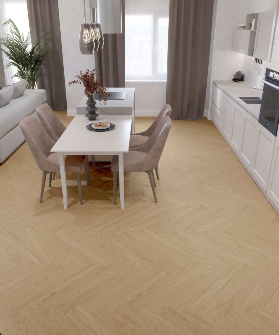 Fischgrätparkett Eiche Esta Nova Eco Elite Pure Line extramatt lackiert – Nahaufnahme Fischgrätparkett Eiche Esta Nova Eco Elite Pure Line extramatt lackiert – 3