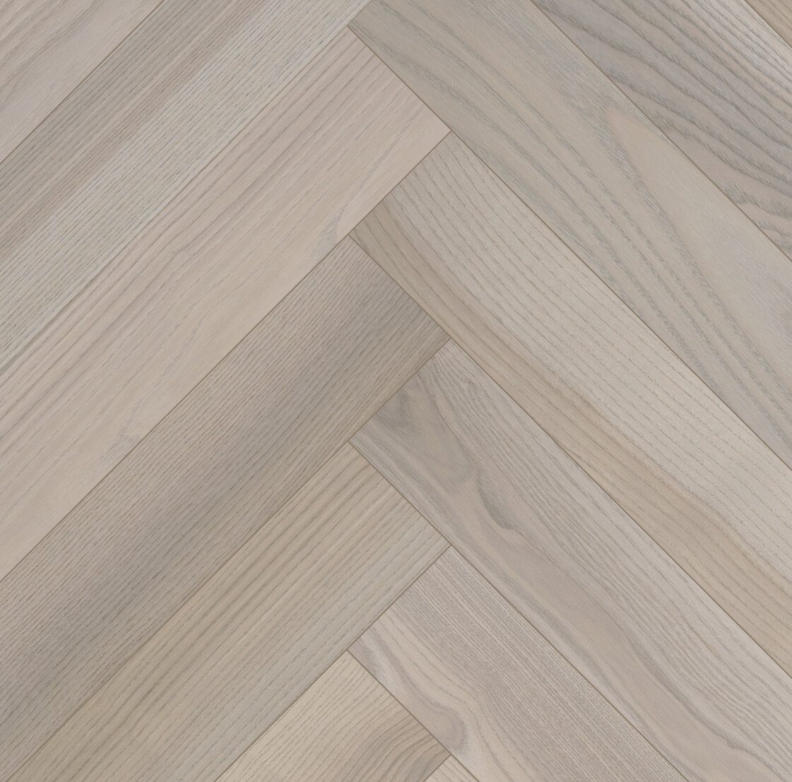 Fischgrätparkett Esche Esta Elegant Sandstone Original 700 mm extramatt lackiert