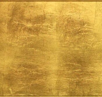 Metallilehega lamineeritud klaasplaat Dune Foglio d'Oro, 25x75 cm, 9 mm, kuldne