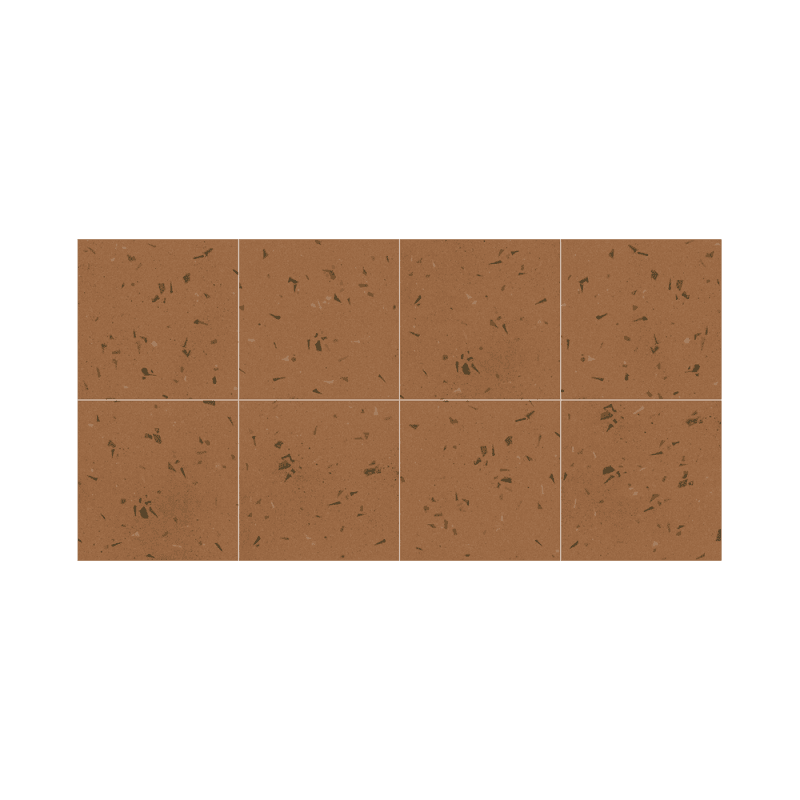 Farbige Feinsteinzeugfliese in Terrazzo-Optik Dune Fragmenta Terracota, 20x20 cm, 9 mm, handbemalte Optik, Soft&Safe, R10