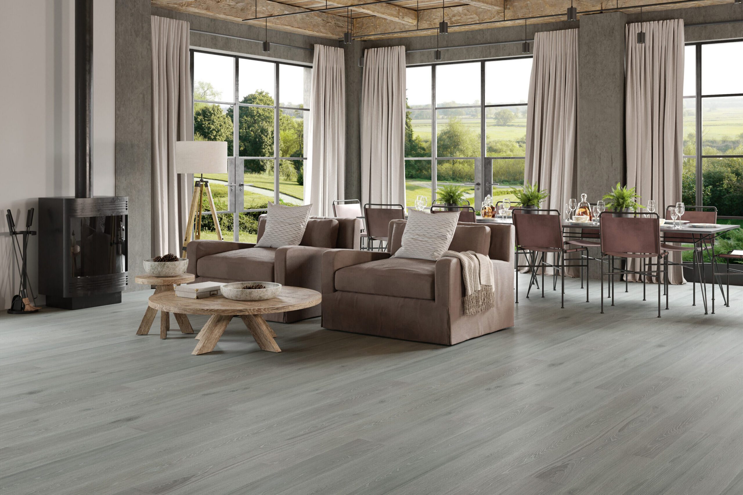 Landhausdiele Eiche Esta BC Dusky Grey White Pores extramatt lackiert – 3