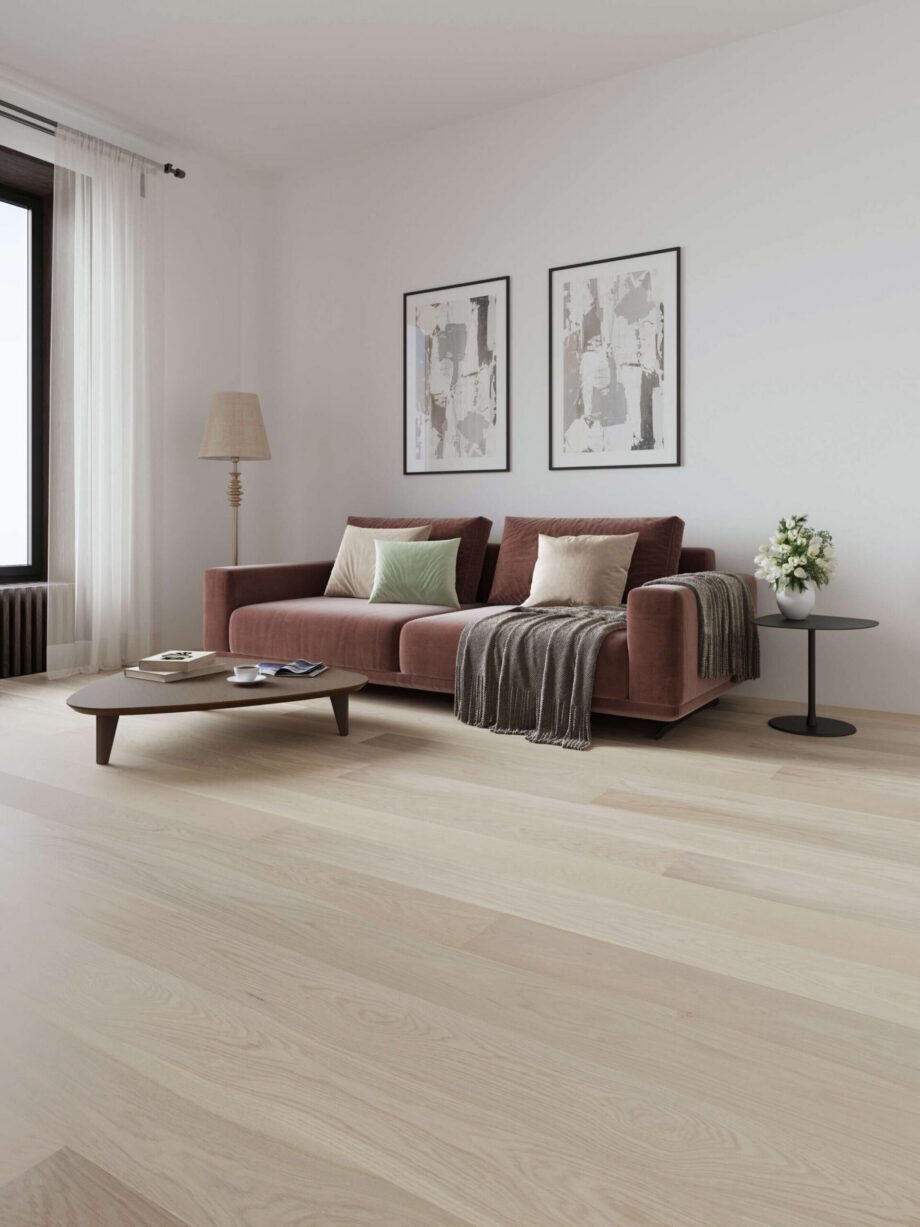 Landhausdiele Eiche Esta Nordic S Pearl extramatt lackiert – Nahaufnahme Landhausdiele Eiche Esta Nordic S Pearl extramatt lackiert – 3