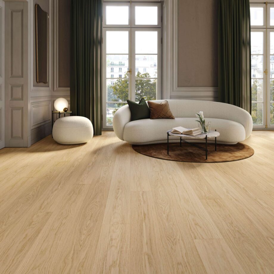 Landhausdiele Eiche Esta Nova Eco Elite Pure Line 202 mm ohne Fase extramatt lackiert – im Wohnraum Landhausdiele Eiche Esta Nova Eco Elite Pure Line 202 mm ohne Fase extramatt lackiert – 3