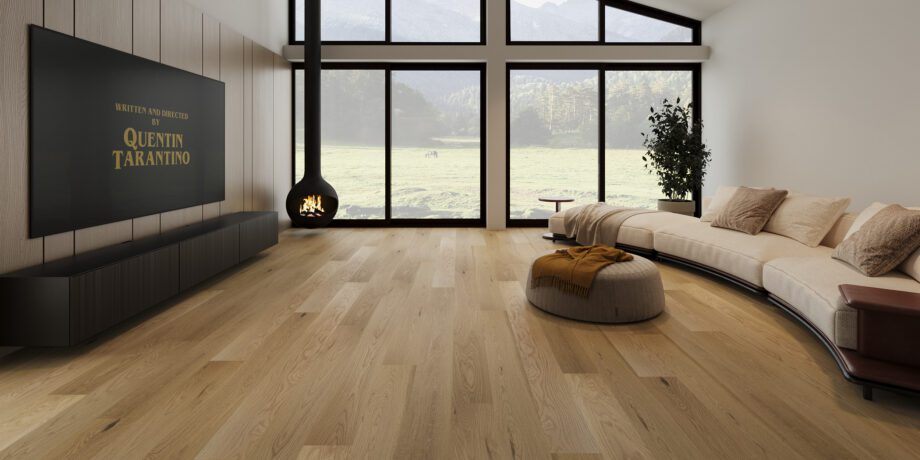 Landhausdiele Eiche Esta Vivid Beige extramatt lackiert – im Wohnraum Landhausdiele Eiche Esta Vivid Beige extramatt lackiert – 3