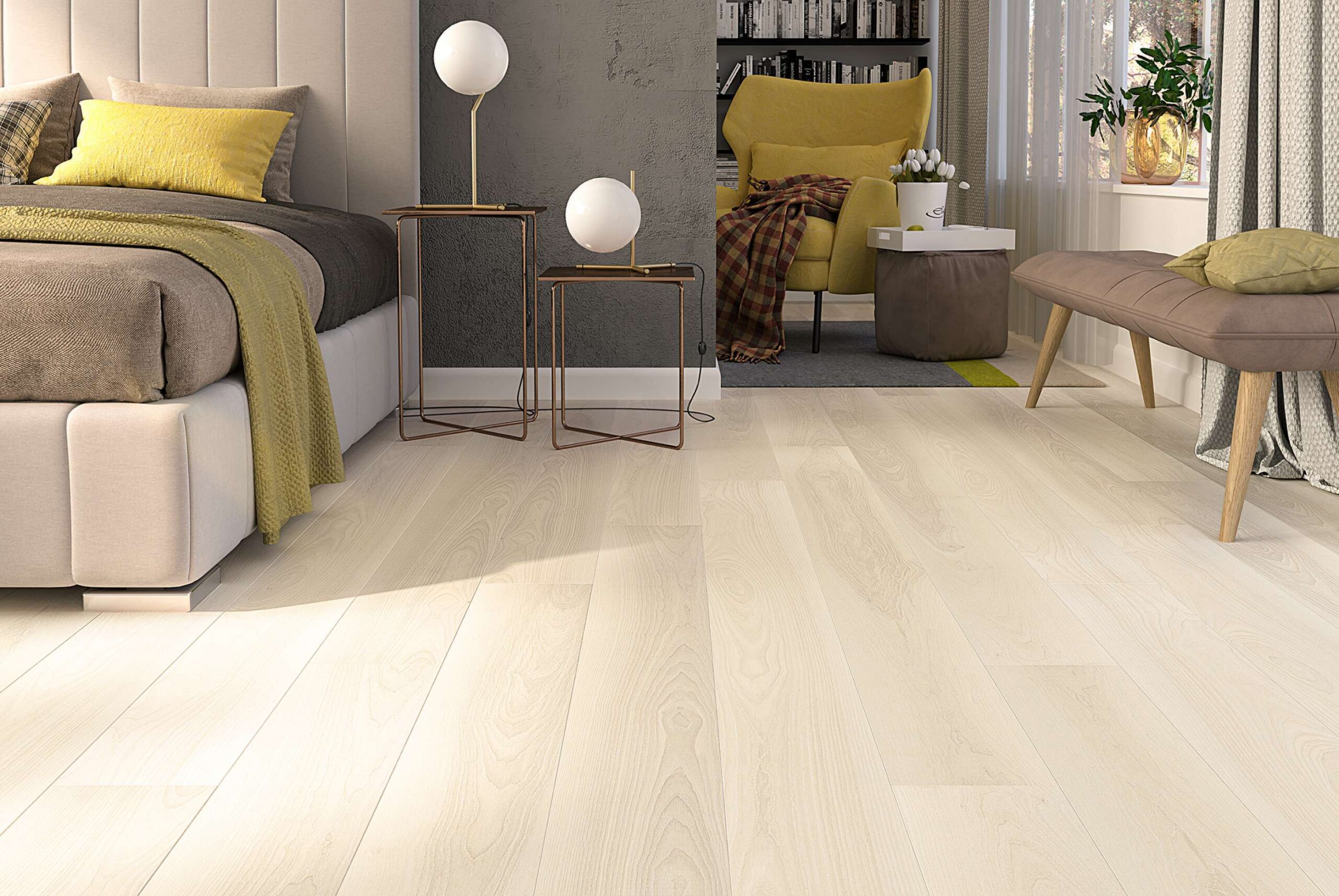 Landhausdiele Esche Esta Elegant Frost Ivory Pores 160 mm extramatt lackiert – 3
