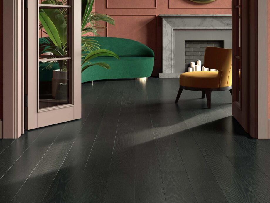 Landhausdiele Esche Esta Elegant Onyx matt lackiert – Nahaufnahme Landhausdiele Esche Esta Elegant Onyx matt lackiert – 3