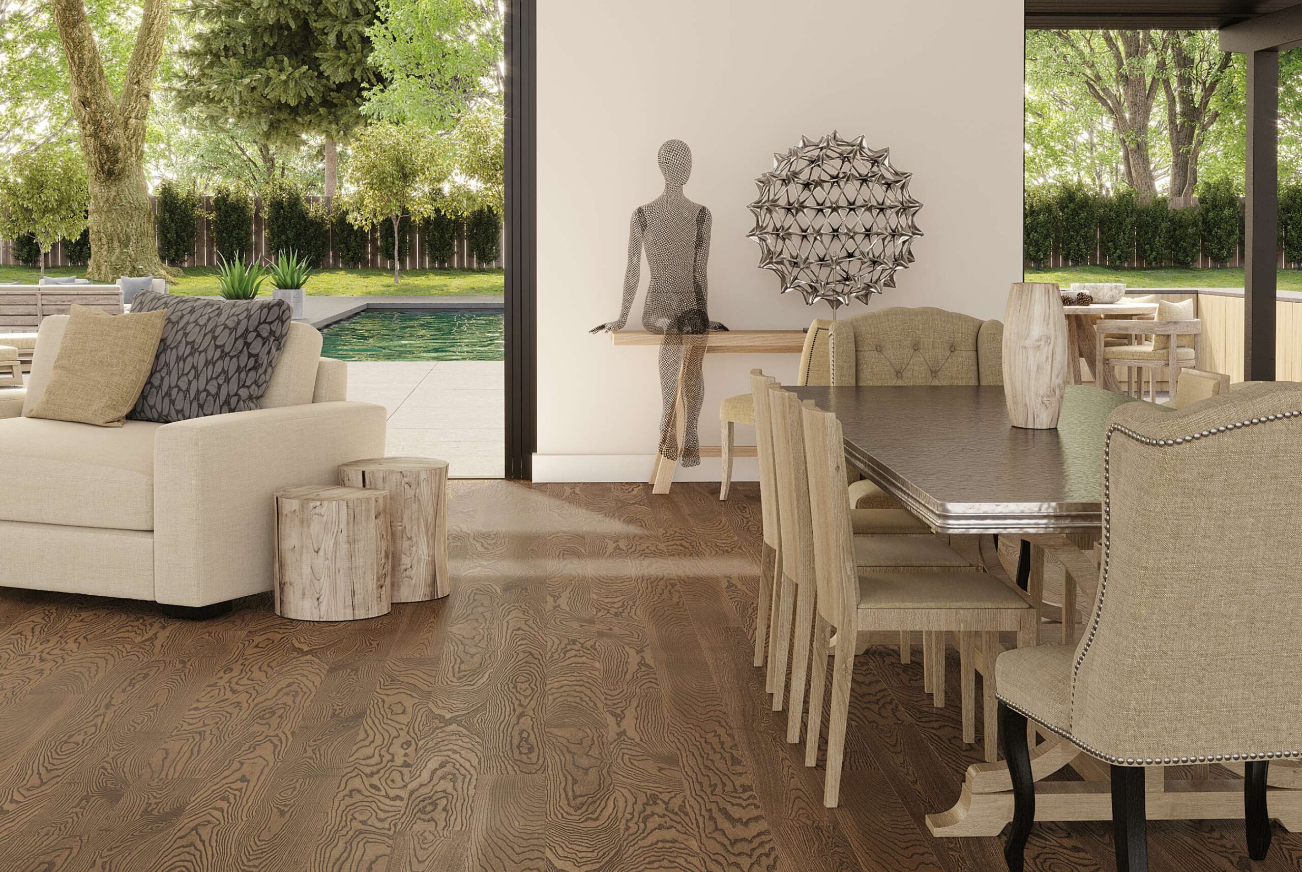 Landhausdiele Esche Esta Elegant Walnut Colour extramatt lackiert – 3