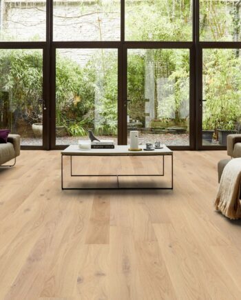 Landhausdiele Tarkett, Grace, Eiche White Canvas (weiss) Plank, 1-Stab, 2-seitige Mikrofase, gebürstet, Proteco ExtraMatt matt versiegelt